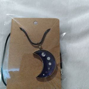 Resin moon necklace